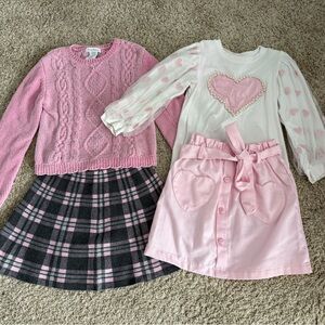 Tommy Bahama Pink Cable Knit Sweater and Heart Dress Set